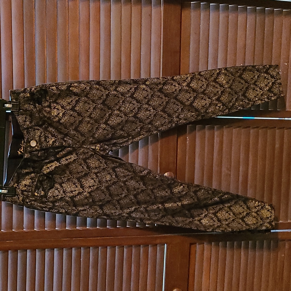 Gold and Black Foil Pants